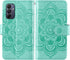 Asuwish Phone Case for Samsung Galaxy A15 5G, Wallet Cover with Tempered Glass Screen Protector, Green