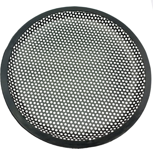 2 Pack 10 Inch Black Metal Mesh Speaker Grills Covers with Mounting Screws for Subwoofer Protective Case