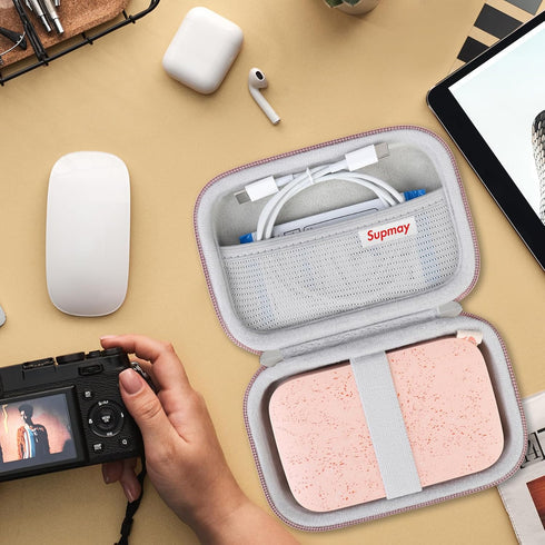 Hard Carrying Case for HP Sprocket Portable 2x3 Instant Photo Printer, Storage Holder Bag with Mesh Pocket