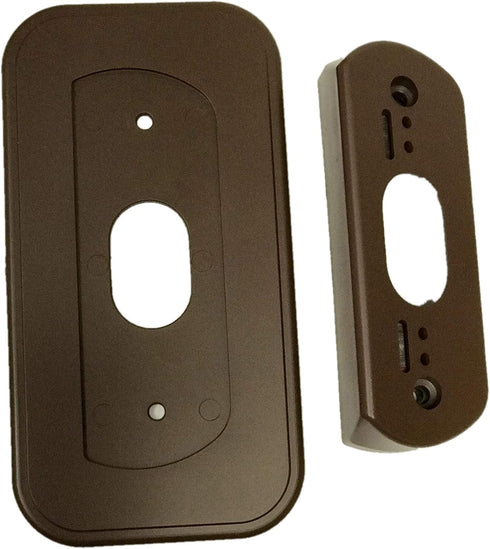 Wall Plate with 30 Degree Angle Mount for Nest Hello Video Door Bell in Coffee