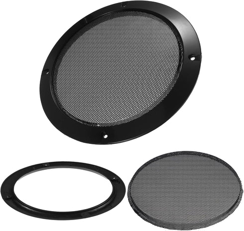 SynHHergyx 2 6.5 Inch Pcs Metal Mesh Speaker Grill Covers Speaker Grill ABS Plastic Frame Subwoofer Protective Case