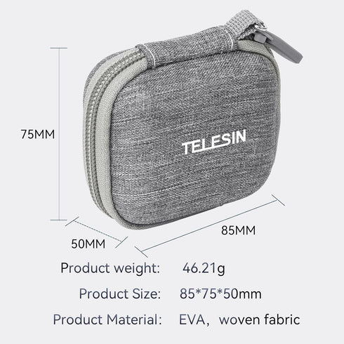 TELESIN Small Lens Cover Protector Case for Insta360 Go3 Camera Accessory, Mini Size Portable Carrying Bag