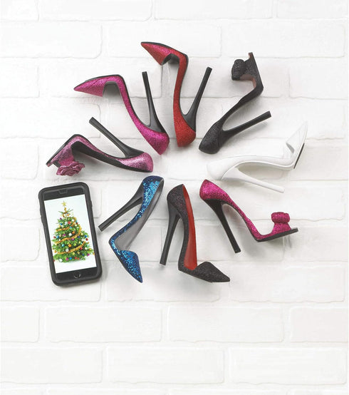 Dazzling White Shoe Phone Holder, Dimensions 6x2.5x5.25