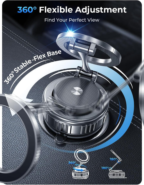 Haassue 2026 109+LBS 2800+GF 360 1217&Samsung, Ultimate Vacuum Magnetic Car Phone Holder Super Strong Suction