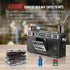 QFX J-220BT Boombox - MP3 Conversion from Radio to Cassette, Bluetooth, Dual 3” Speakers, Built-in Microphone