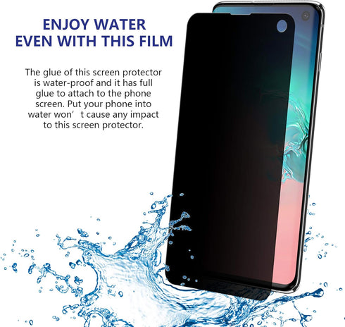 Galaxy S10 Privacy Screen Protector, Case Friendly Full Adhesive Soft Film, 2-Way Anti Spy Nano Shield (NOT Tempered