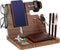 awofer Ebony Wood Phone Docking Station Gifts for Men - Nightstand Organizer with Key Holder, Wallet Stand, Watch