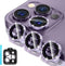 Tensea Camera Lens Protector for iPhone 14 Pro/Pro Max, 9H Tempered Glass, Metal Ring, 6.1" & 6.7" Models.