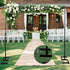 8.2FT 2 Square Wedding Arch,Metal Arch Backdrop Stand Heavy Duty Adjustable,Extra Clamp Change Over The Table Rod