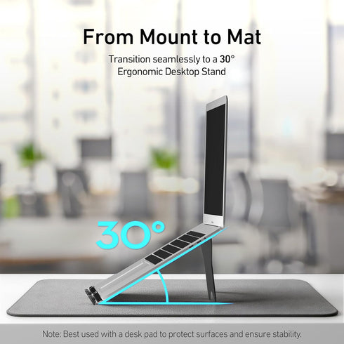 ergounion 100x100mm, 17.3in 28.6lbs Laptop Tray for Monitor Arm - VESA Mount Laptops up to & - Notebook Tray Office