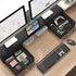 2 WESTREE Dual Monitor Stand Riser with Two Drawers, Extra Large Storage Monitor Stand for Monitors, Desktop Oraganizer