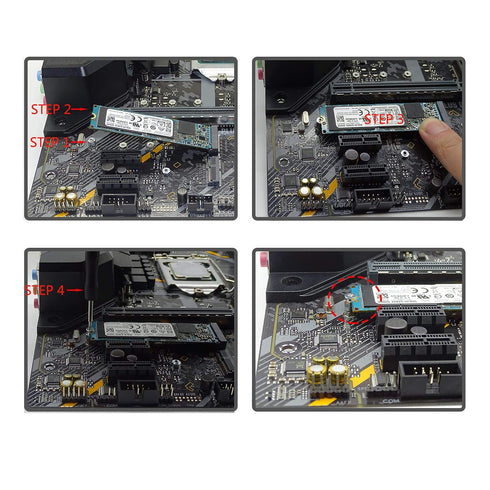 M.2 Screw, HFEIX SSD Mounting Kit with Screwdriver for ASUS Motherboard or ASRock Board NVMe PCIe Driver (7 Pcs)