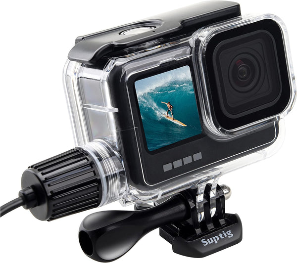 Suptig Waterproof Housing Case for Gopro Hero 12/11/10/9 Black, Dive Case Charging Case, Waterproof to 164Ft