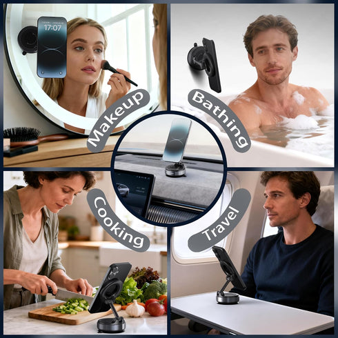 wofoboxair 2026 360 96LBS Upgraded Vacuum Magnetic Car Phone Holder Reinforced Ultra Suction Cup Phone Mount