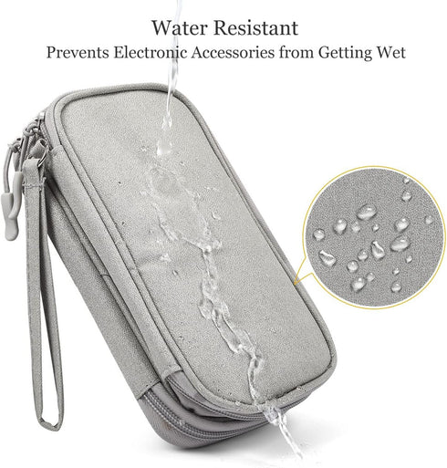 Electronic Organizer Bag, Waterproof Portable Travel Accessories Cable Storage Case for Charging Cables, Cell Phone