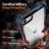 TAURI Slim iPhone SE Case 2022/3rd/2020/2nd, iPhone 8/7, Military Grade Drop Protection, Black + 2X Tempered Glass