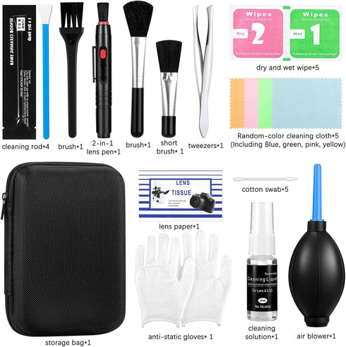ZMYPPYA Set Camera Cleaning kit - Professional Camera Lens Cleaning Kit,Complete DSLR & Mirrorless Camera Sensor