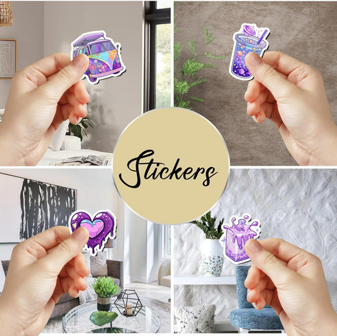 50 Pcs Kawaii Stickers for Kids Teens Girls Decoration for Water Bottles Laptop Suitcases Bag Tablets