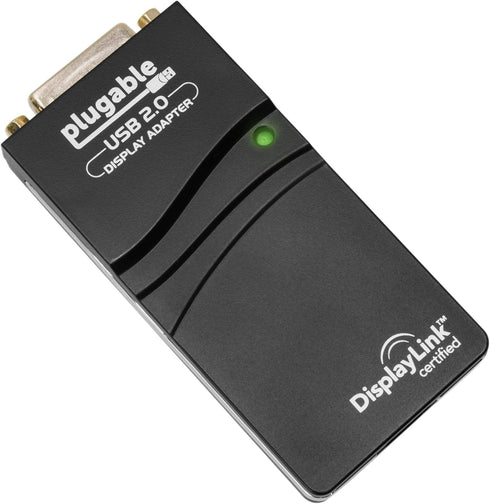 Plugable USB 2.0 Video Graphics Adapter for DVI, VGA, or HDMI, Supports Multiple Monitors up to 1920x1080