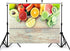 KeyWork 10x10ft Fresh Fruit Smoothie Backdrop Colorful Produce Wooden Table Photography Background for Healthy Themed