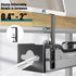 Under Desk Cable Management Tray - Litwaro 25'' Metal Cable Tray with Clamp for Desk Wire Management