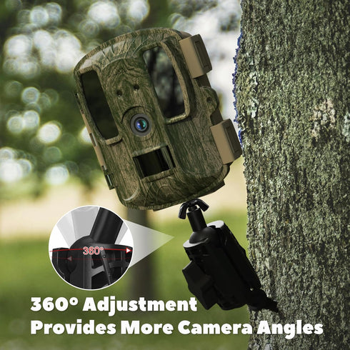 Adjustable Trail Camera Tree Mount, Outdoor Mounting Bracket Holder with Double 360 Swivel Tilt Ball Joints