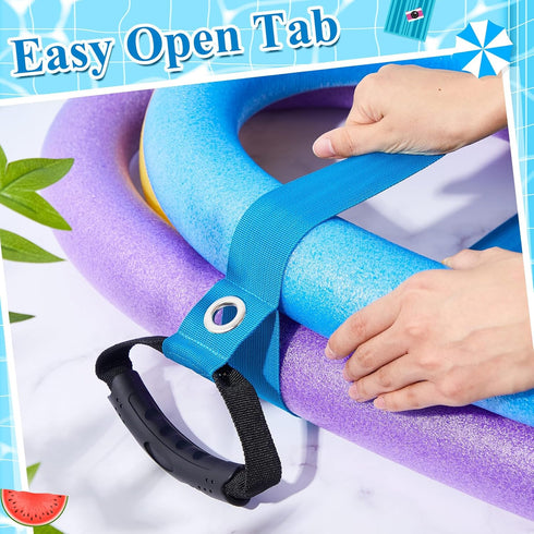 2 Pcs Pool Noodles Storage Organizers with Handles for Hanging and Carrying Pool Noodles, Garden Hose, Blue
