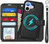 TUCCH 2-in-1 Detachable Wallet Case for iPhone 17 (6.3-inch) 2025, Wireless Charging |