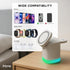 3-in-1 15W iHome Wireless Charging Stand, Fast Charge, LED Light, MagSafe Compatible, Foldable Design