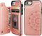 Vaburs Wallet Case for iPhone SE(2022)/SE(2020)/8/7, Card Holder, Embossed Mandala Pattern, Rose Gold