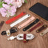 MECCANIXITY Pack of 5 Leather Cable Straps, 90x12mm Portable Cord Organizer Clips for Brown Earphone Management