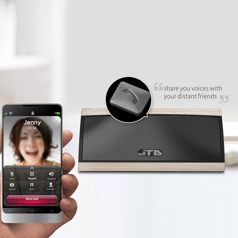 Portable Wireless Bluetooth Speaker with 3D Surround Stereo Sound, 8hrs Playtime, 30ft Range (3D-Surround Gold)