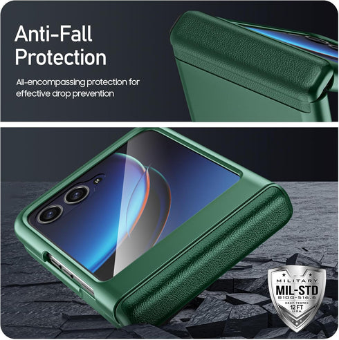 Shop Motorola Razr Plus Case - Ultra Thin Matte PC, Built-in Screen Protector, Magnetic Hinge Protection (Green) 2023.