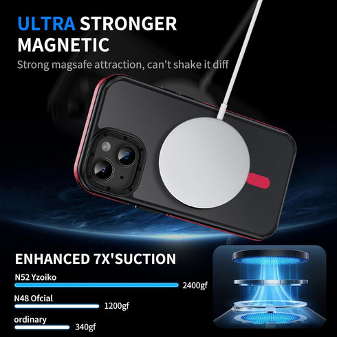 Strong Magnetic Case for iPhone 15, 10Ft Military-Grade Protection, Compatible with MagSafe, Shockproof Slim Thin Cover