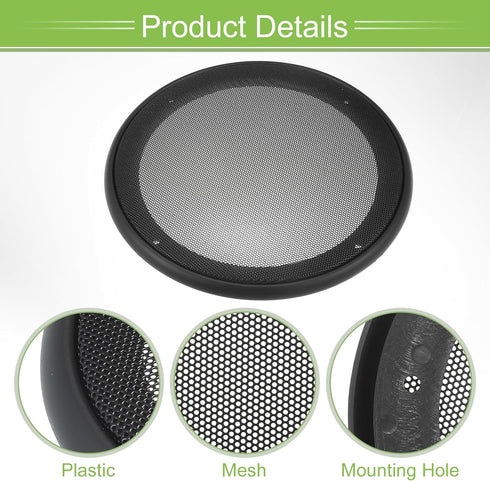 ACROPIX Universal 8" Car Speaker Grills Cover Mesh Round 8 Inch Audio Subwoofer Guard Protector Case with Mounting