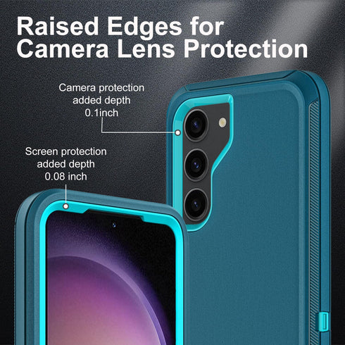 Samsung Galaxy S23 Case, Military Grade Shockproof/Dust Proof with 2Pcs Self Healing TPU Screen & Camera Lens
