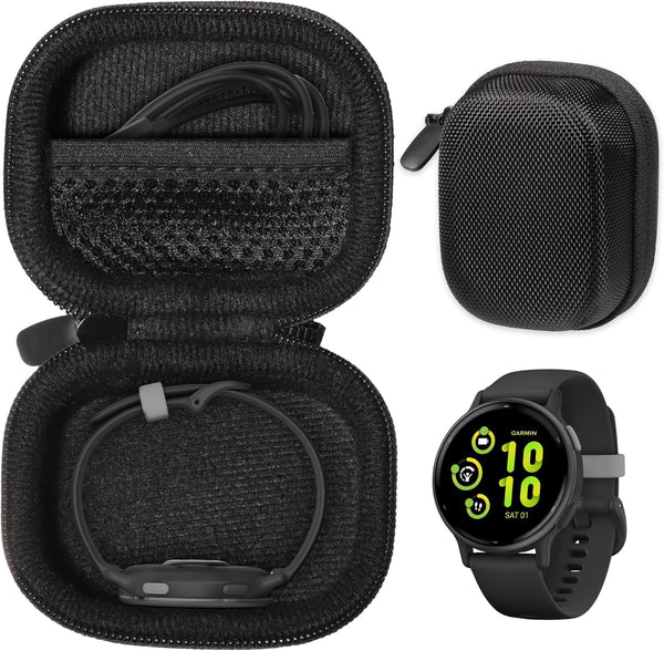 CaseSack Case for Garmin Vivoactive Health and Fitness GPS Smartwatch, compatible with Vivoactive 5/4/3, Black