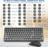 Wireless Transparent Keyboard and Mouse Combo with Soft Wrist Rest, Ergonomic Full-Size with Clear Keycaps, Compatible