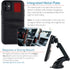 Dockem Wallet Case for iPhone 11: Black Synthetic Leather with Built-in Metal Plate & 2 Credit Card Holders