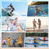Waterproof Phone Pouch, IPX8 Double Space Cell Phone Case for iPhone 15/14/13 Pro Max Plus (Light Green)