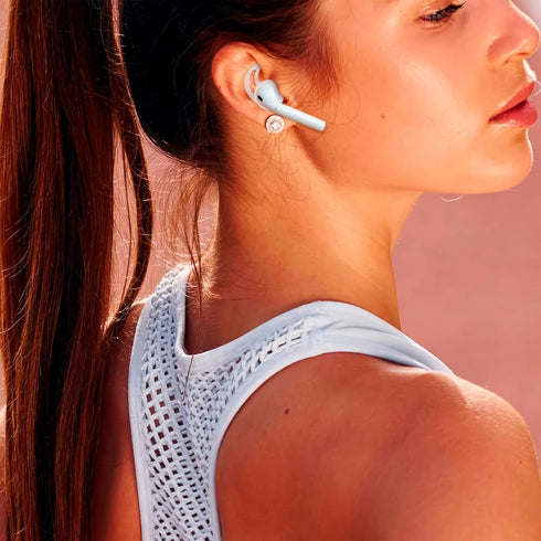 Apple AirPods Silicone Earbud Replacement Tips - 4 Pairs Anti-Slip Ear Hooks & Covers for Secure Fit.