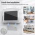 MoKo Waterproof Shower Tablet Holder, Wall Mount for iPad Up to 11", 360° Rotation with Touchable Anti-fog Screen, Clear