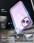 Miracase Glass Series Case for iPhone 14, 6.1 inch, Full-Body Clear Bumper with Built-in Tempered Glass Protector