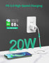 USB C Wall Charger Fast Charger Block, 2-Pack TI-TOO 20W Dual Port Power Adapter for iPhone 14 Pro Max/14 Plus