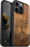 Carveit Magnetic Wood Case for iPhone 14 Pro Max [Natural Wood & Black