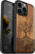 Carveit Magnetic Wood Case for iPhone 14 Pro Max [Natural Wood & Black