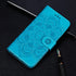 EYZUTAK Mandala Case for iPhone SE(5G) 2022, iPhone 7, 8, Premium Leather Flip Wallet with Card Slots, Magnetic Stand -