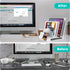 Vertical Laptop Stand for Desk, Adjustable Multi-Device Organizer, 6 in 1 with 360° Rotating Base, White