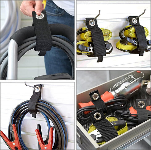 10 Pack Extension Cord Holder Organizer Heavy-Duty Hook and Loop Storage Strap for Hanging Cables, Hoses, Ropes, Tools