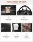 15.6 inch Backpack, 25L, LOVEVOOK Vintage PU Leather Women's Laptop Black, Water Resistant, USB Charging Port